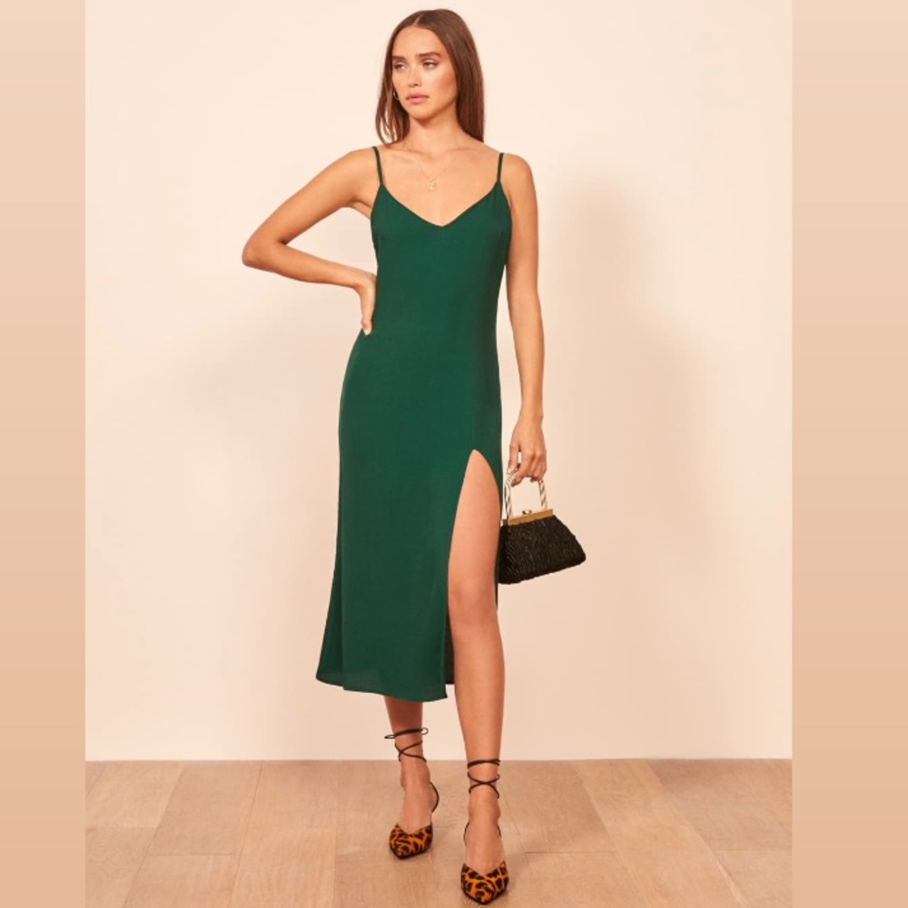 LAST DAY SALE Reformation emerald green dress